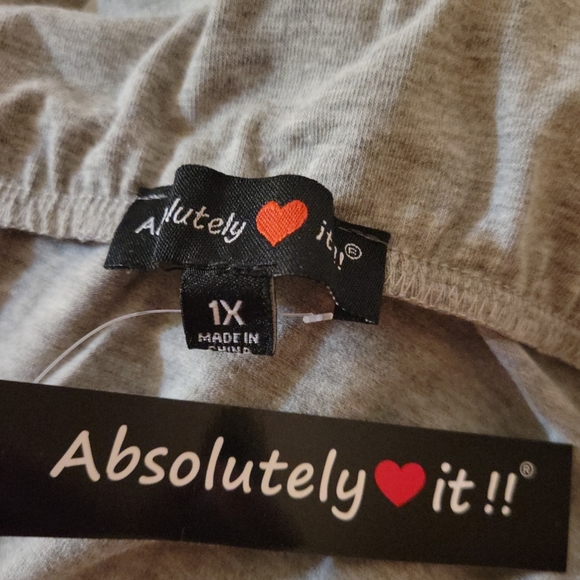 NWT Absolutely Love It Strapless Tube Top Maxi Dress in Heathered Gray sz 1X - Picture 2 of 2